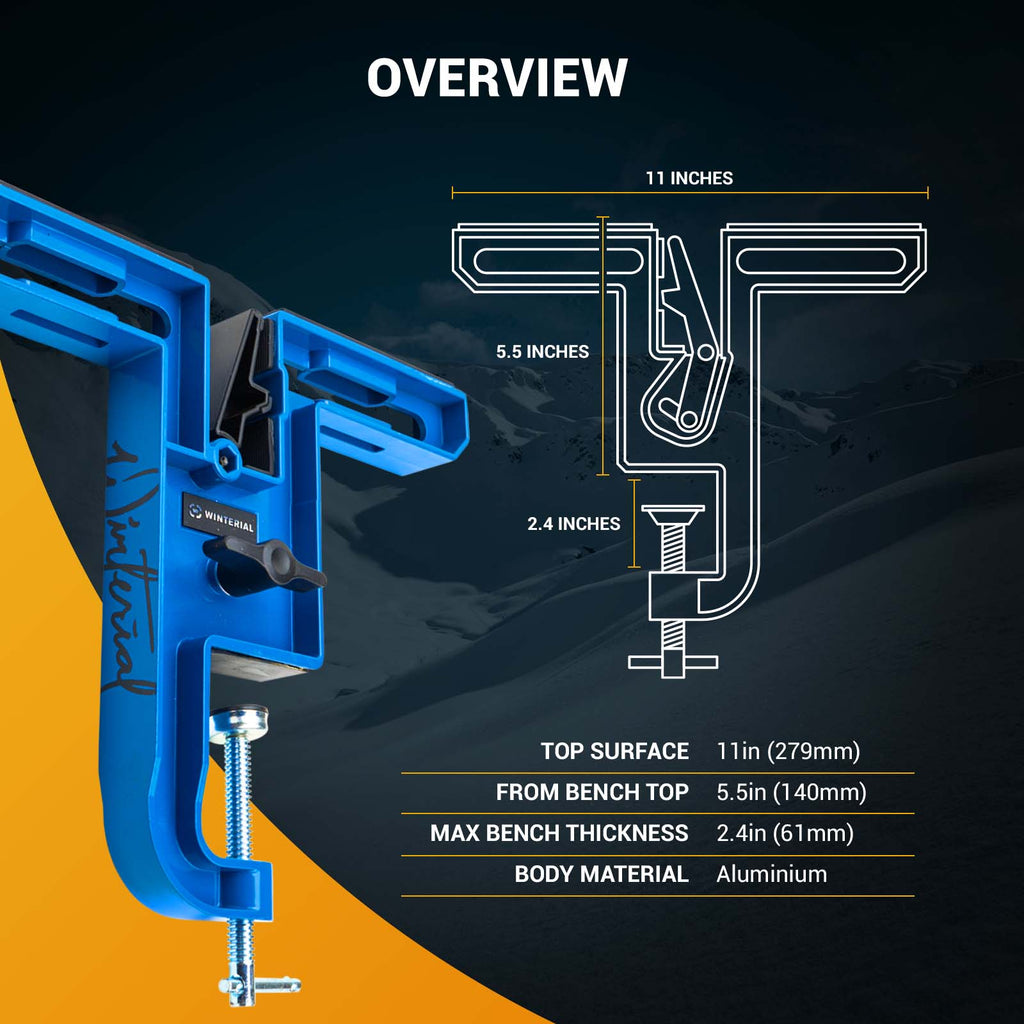 Winterial Ski and Snowboard Vise for Tuning, Repair and Waxing, Set of Two