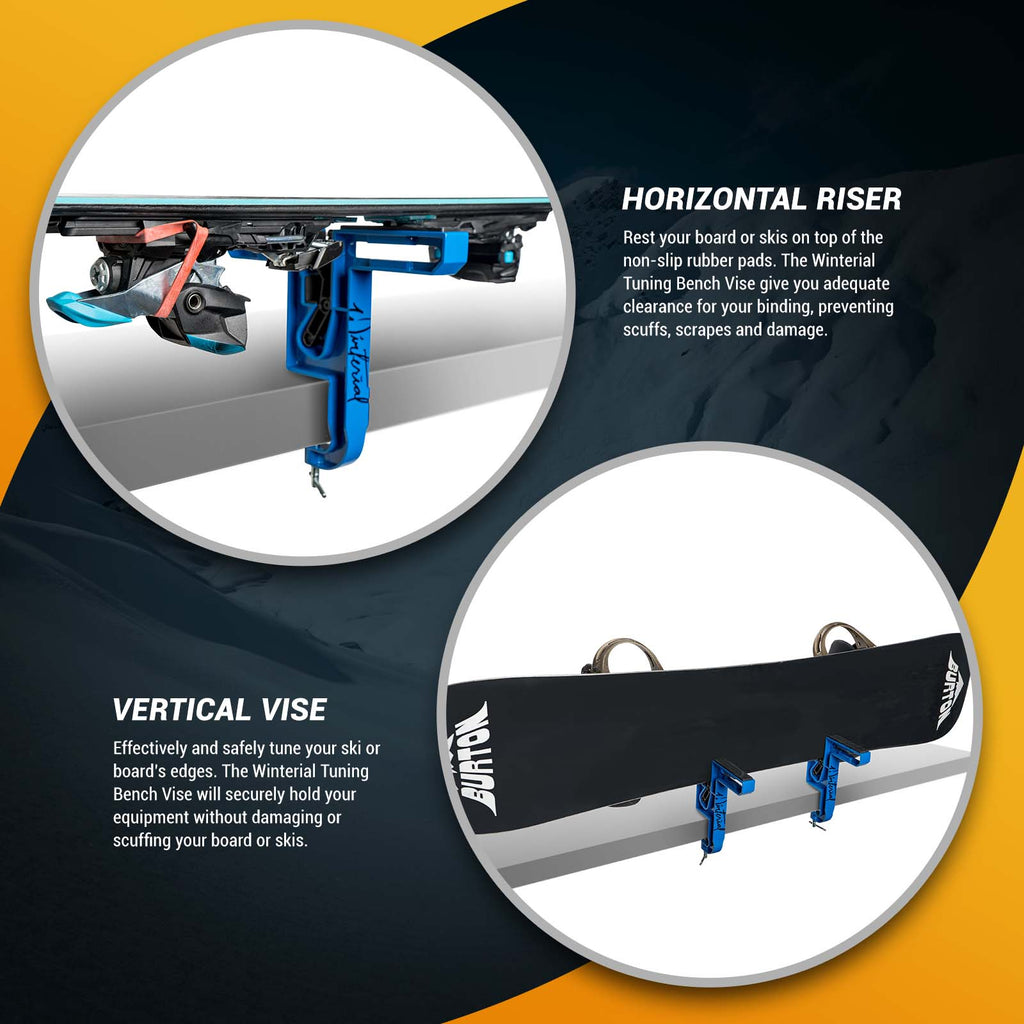 Winterial Ski and Snowboard Vise for Tuning, Repair and Waxing, Set of Two