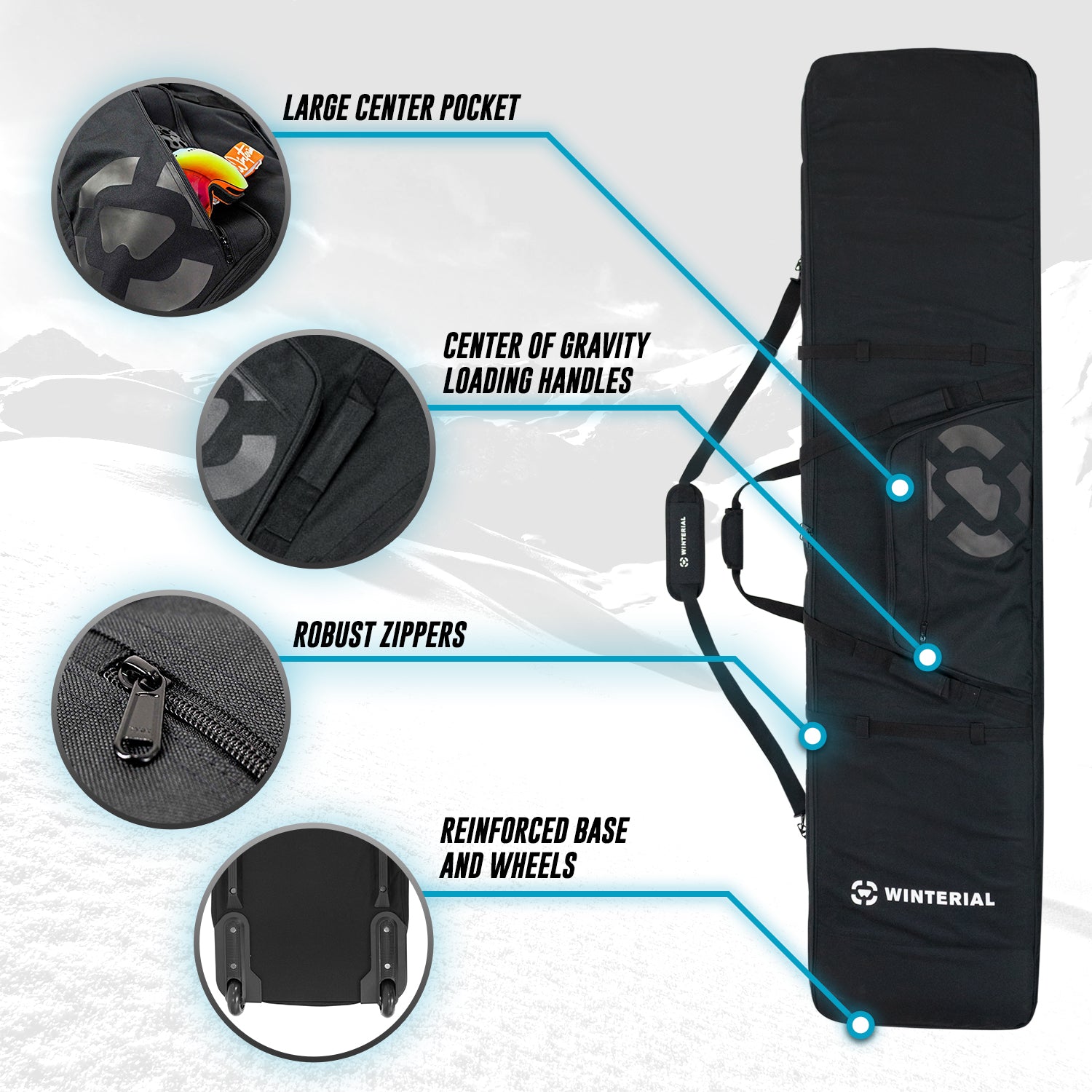Housse Ski Atomic Double Ski Bag Black Grey - Hiver 2024