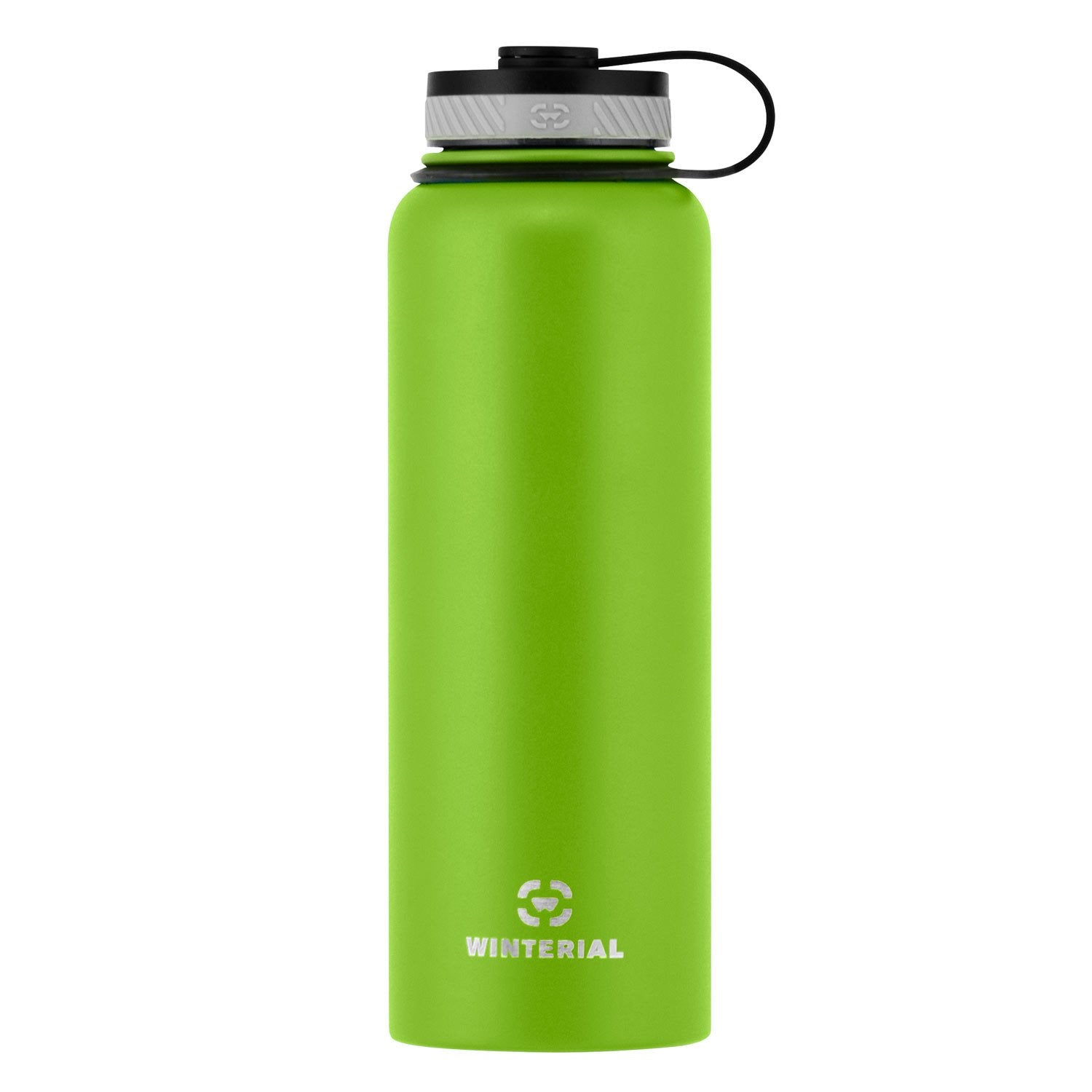 ThermoFlask Stainless Steel Vacuum Insulated Hot Cold Water Bottle 40 Oz  Green